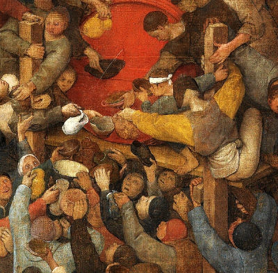 Pieter Breughel, Detail from "The Wine of St. Martin's Day," ca.